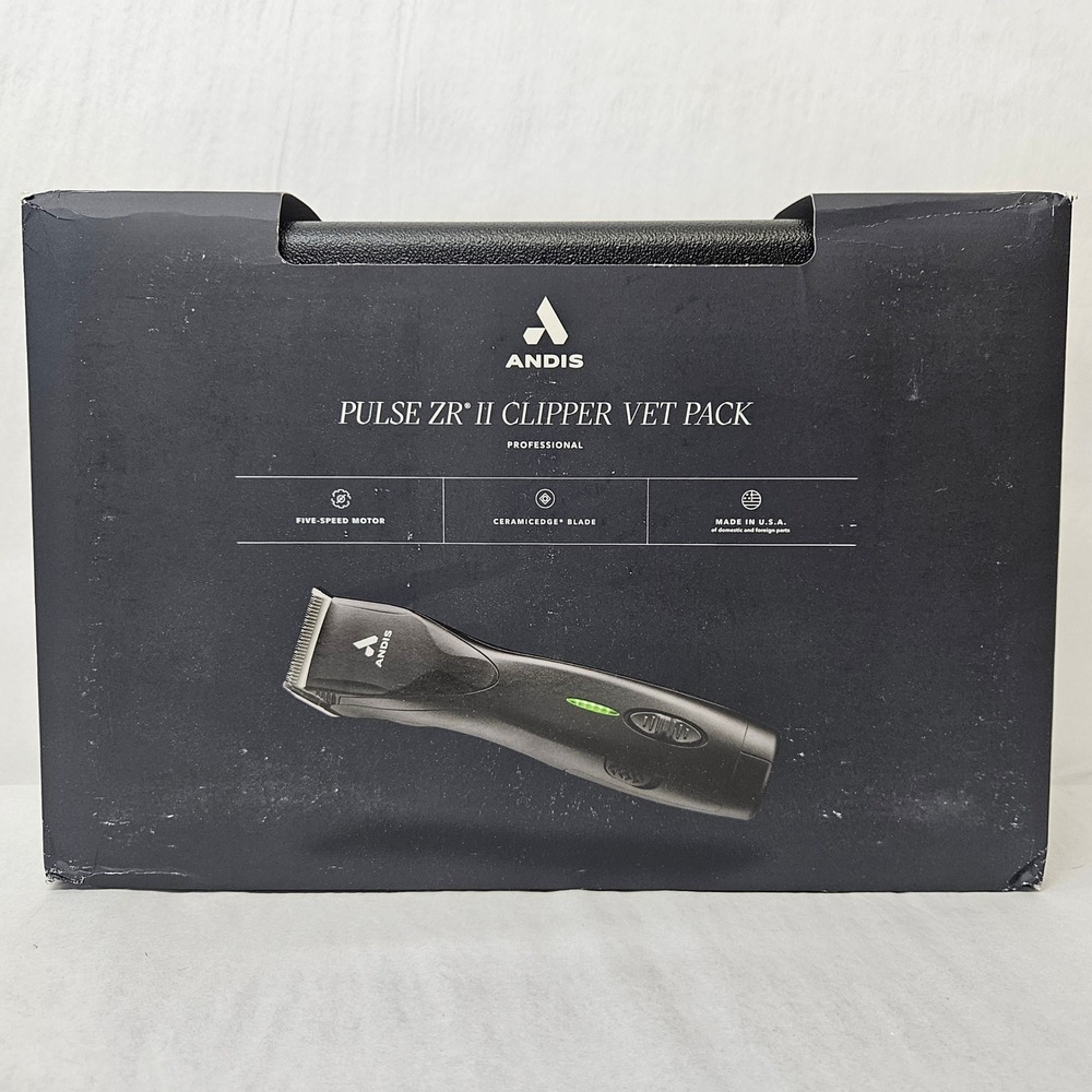 Andis Pulse ZR II Clipper Vet Pack Cordless 5-Speed Professional DBLC-2 Open Box